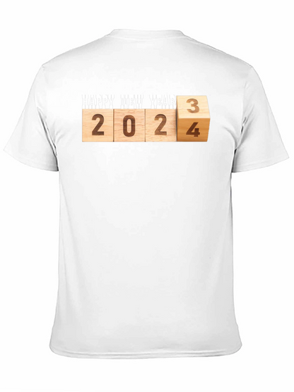 Camiseta Hombre Feliz Año Nuevo 2024/2023