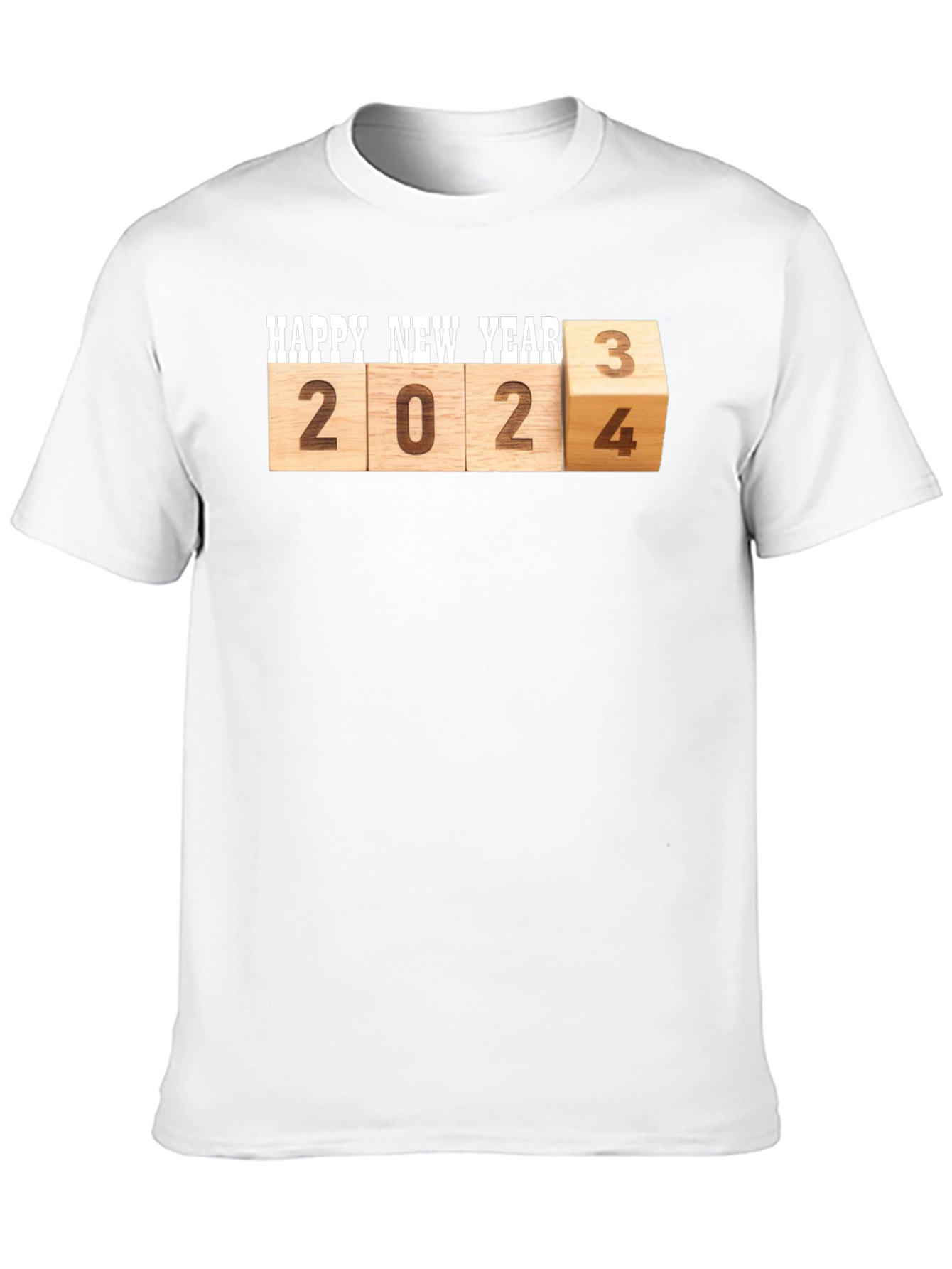 Camiseta Hombre Feliz Año Nuevo 2024/2023