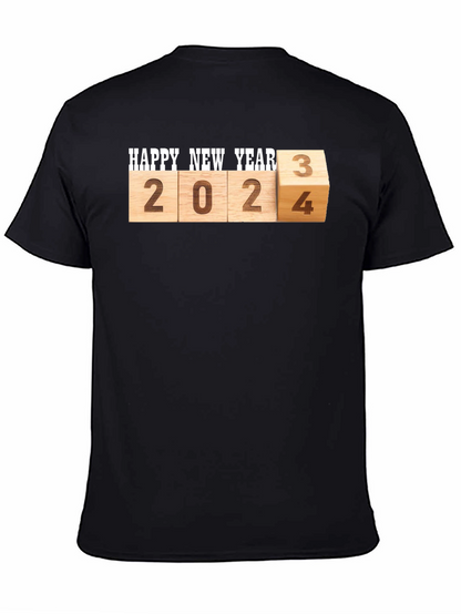 Camiseta Hombre Feliz Año Nuevo 2024/2023