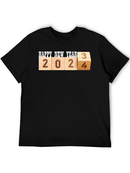Camiseta Hombre Feliz Año Nuevo 2024/2023