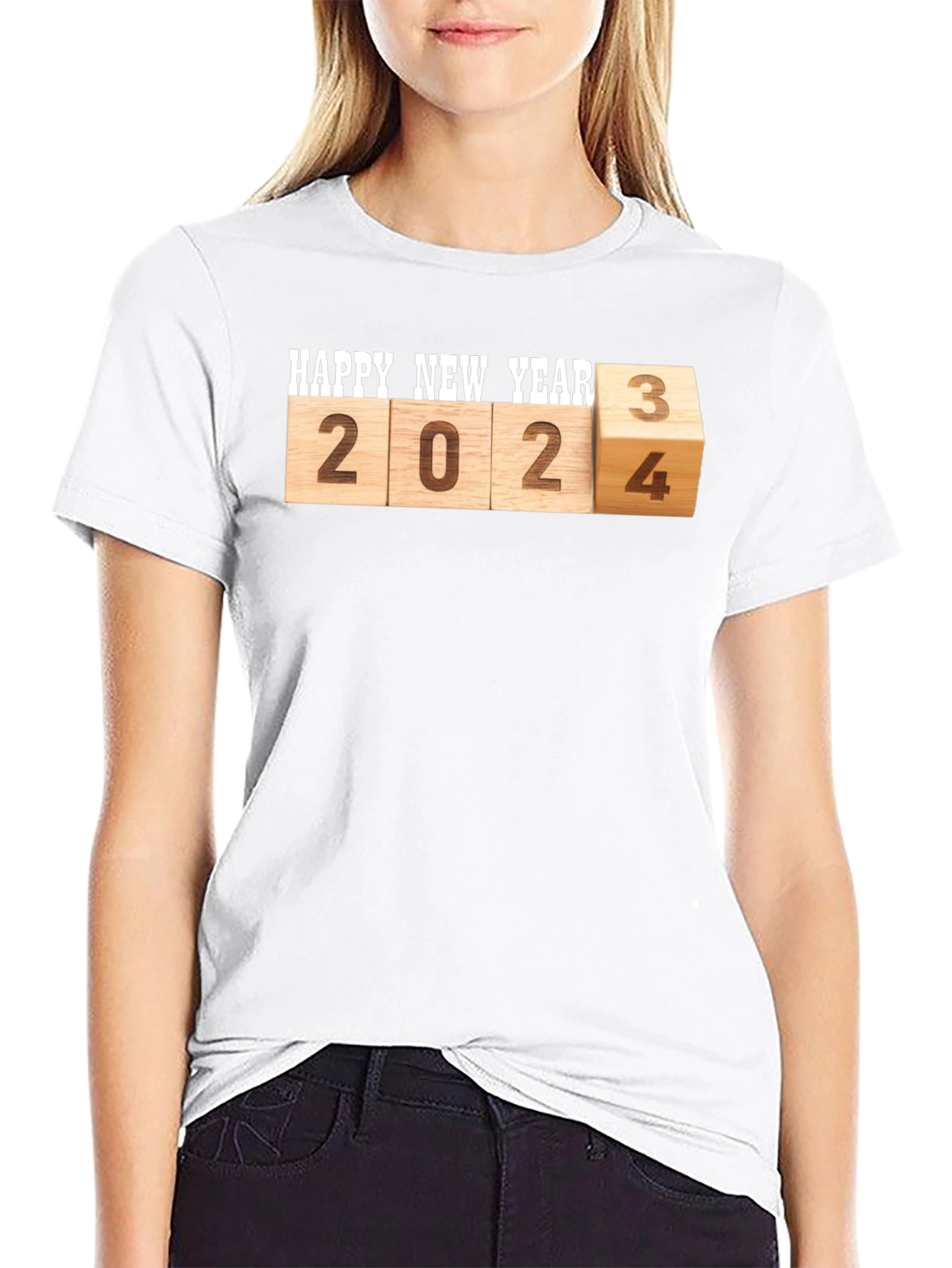 Camiseta Hombre Feliz Año Nuevo 2024/2023