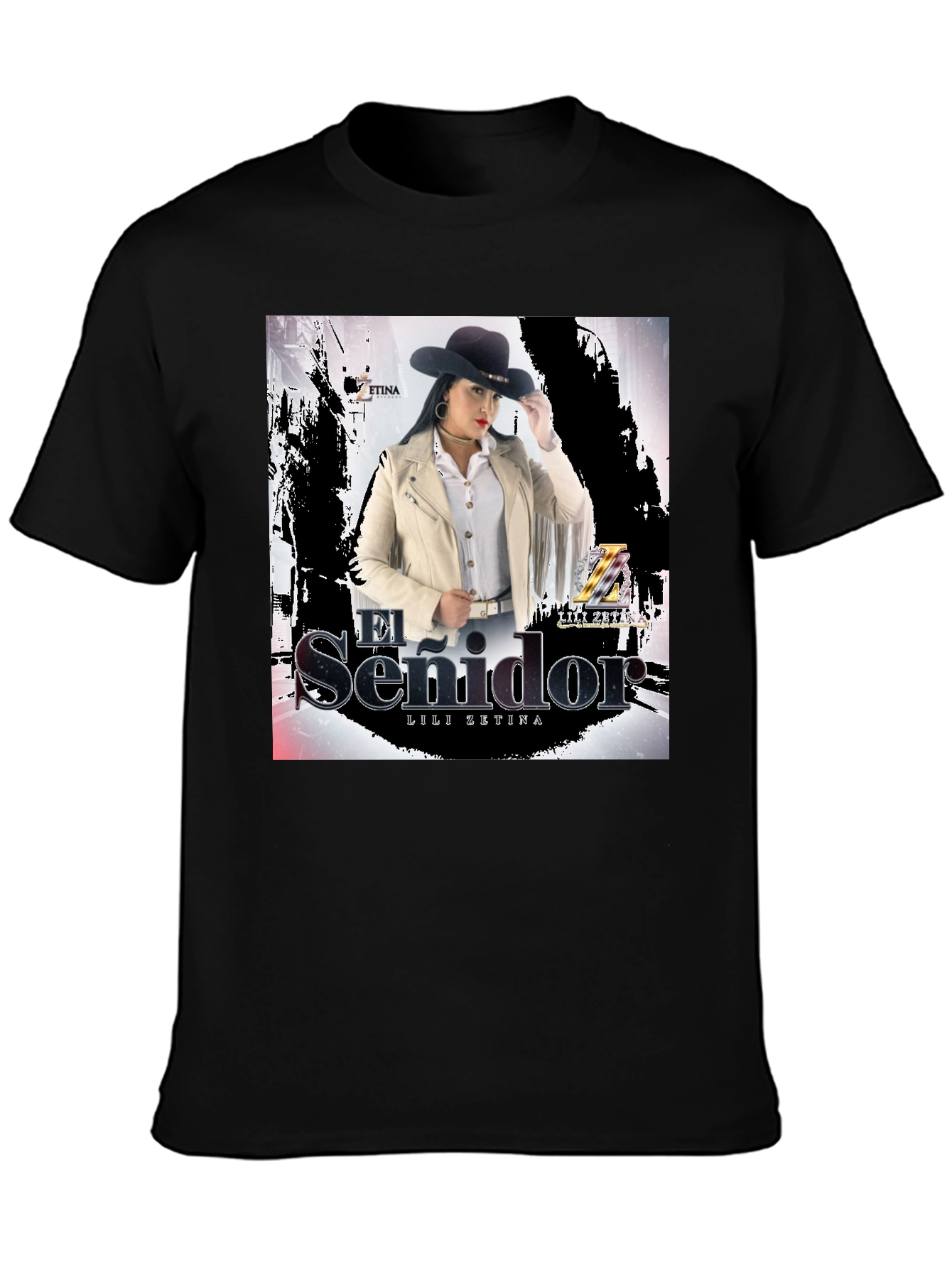 Camiseta Negra Unisex Lili Zetina El Senidor