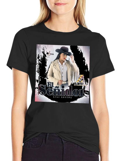 Camiseta Negra Unisex Lili Zetina El Senidor