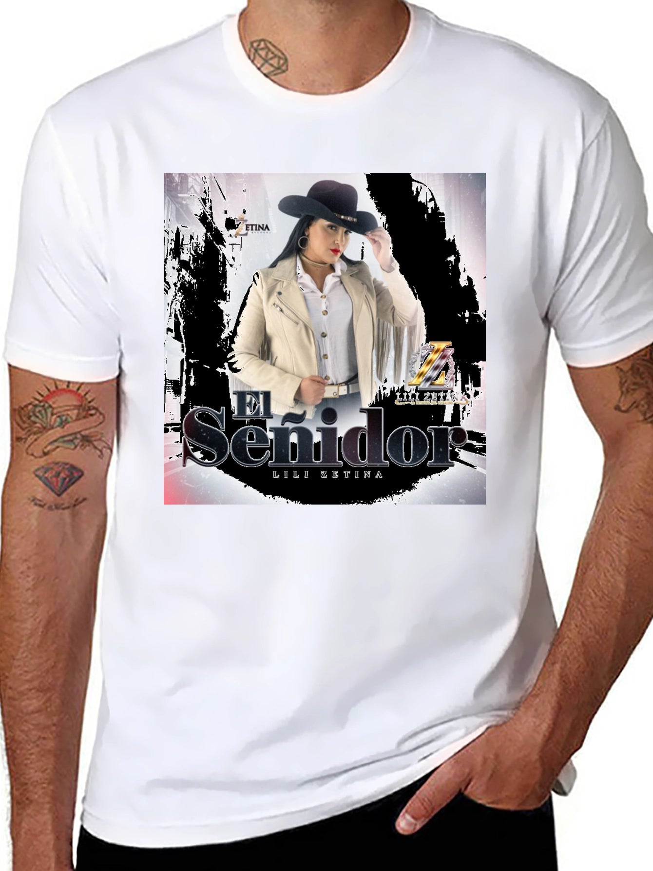 Camiseta Negra Unisex Lili Zetina El Senidor