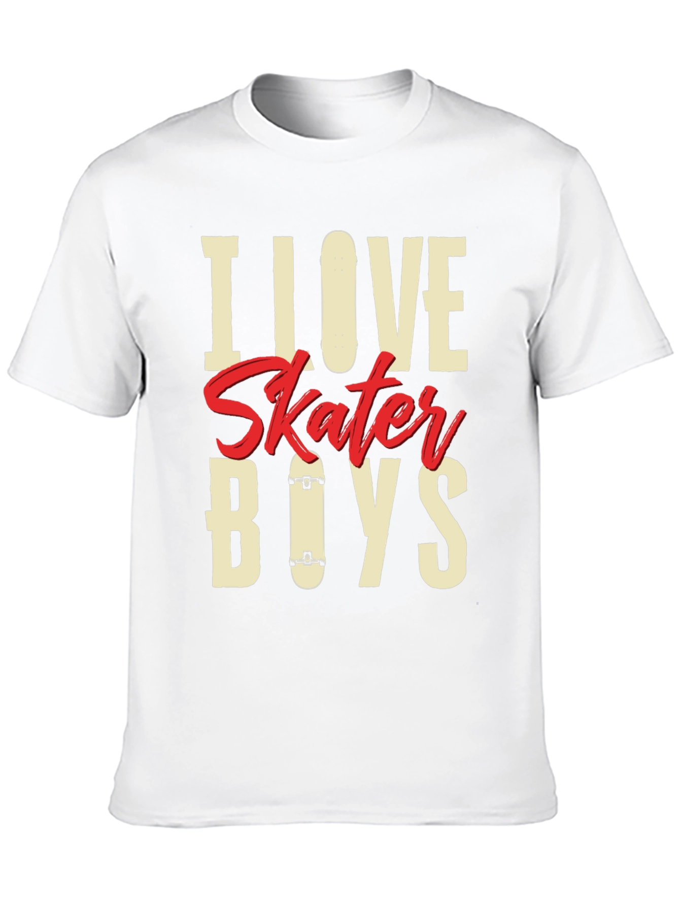 Camiseta Negra I Love Skater Boys para Hombre