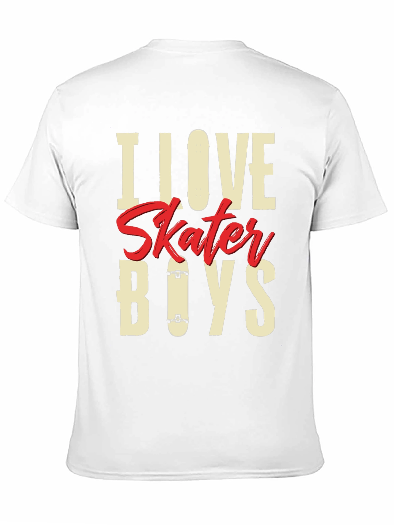 Camiseta Negra I Love Skater Boys para Hombre