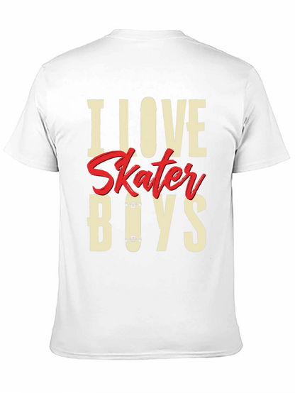 Camiseta Negra I Love Skater Boys para Hombre