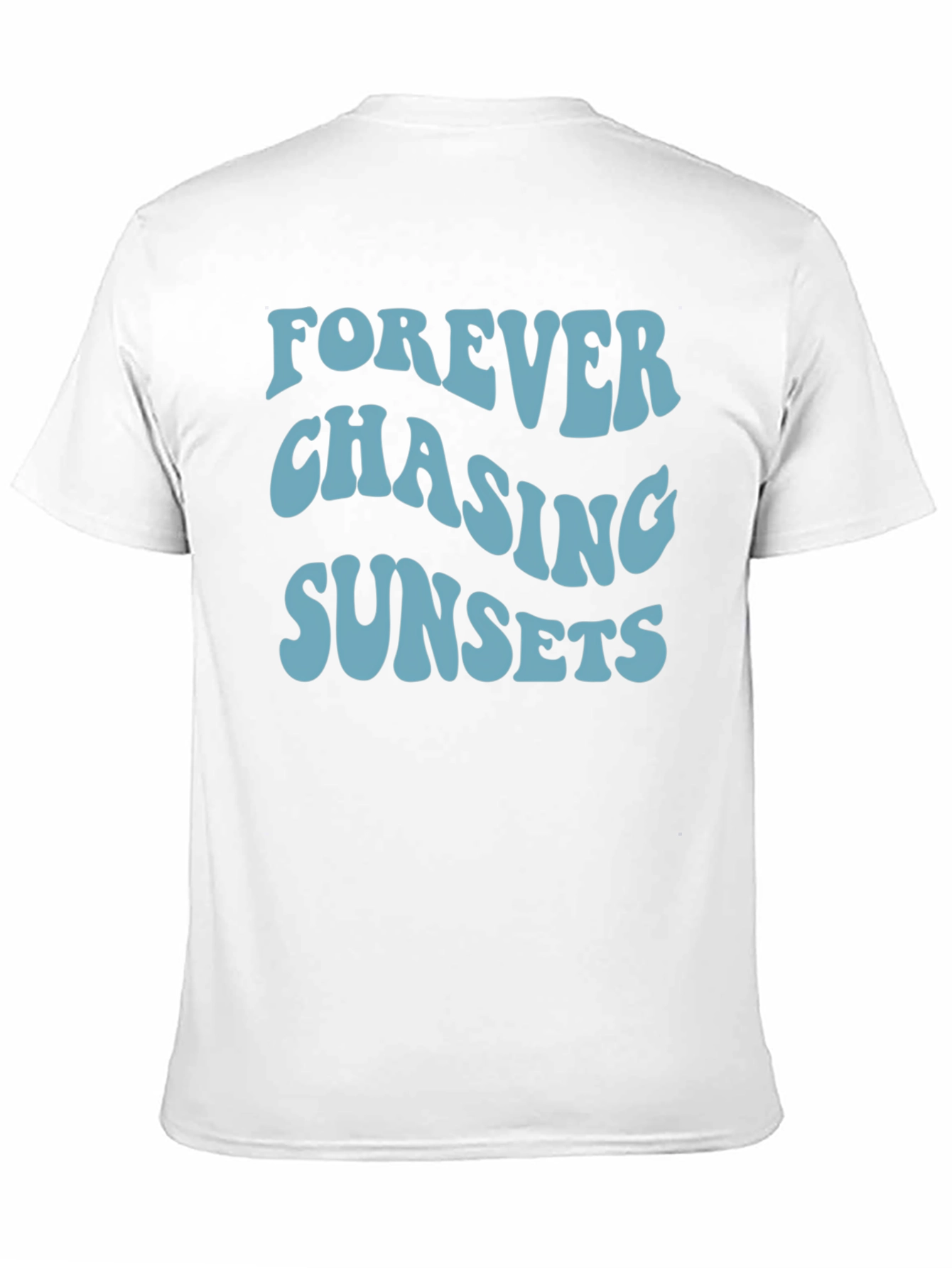 Camiseta Negra Forever Chasing Sunsets Casual
