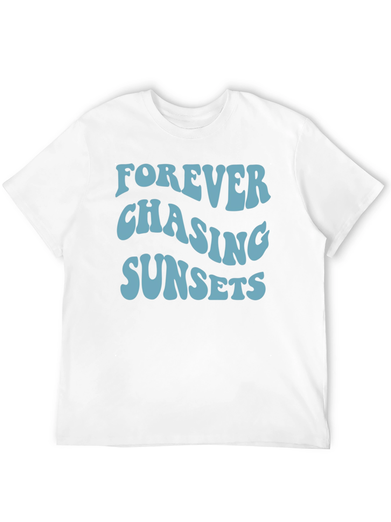 Camiseta Negra Forever Chasing Sunsets Casual