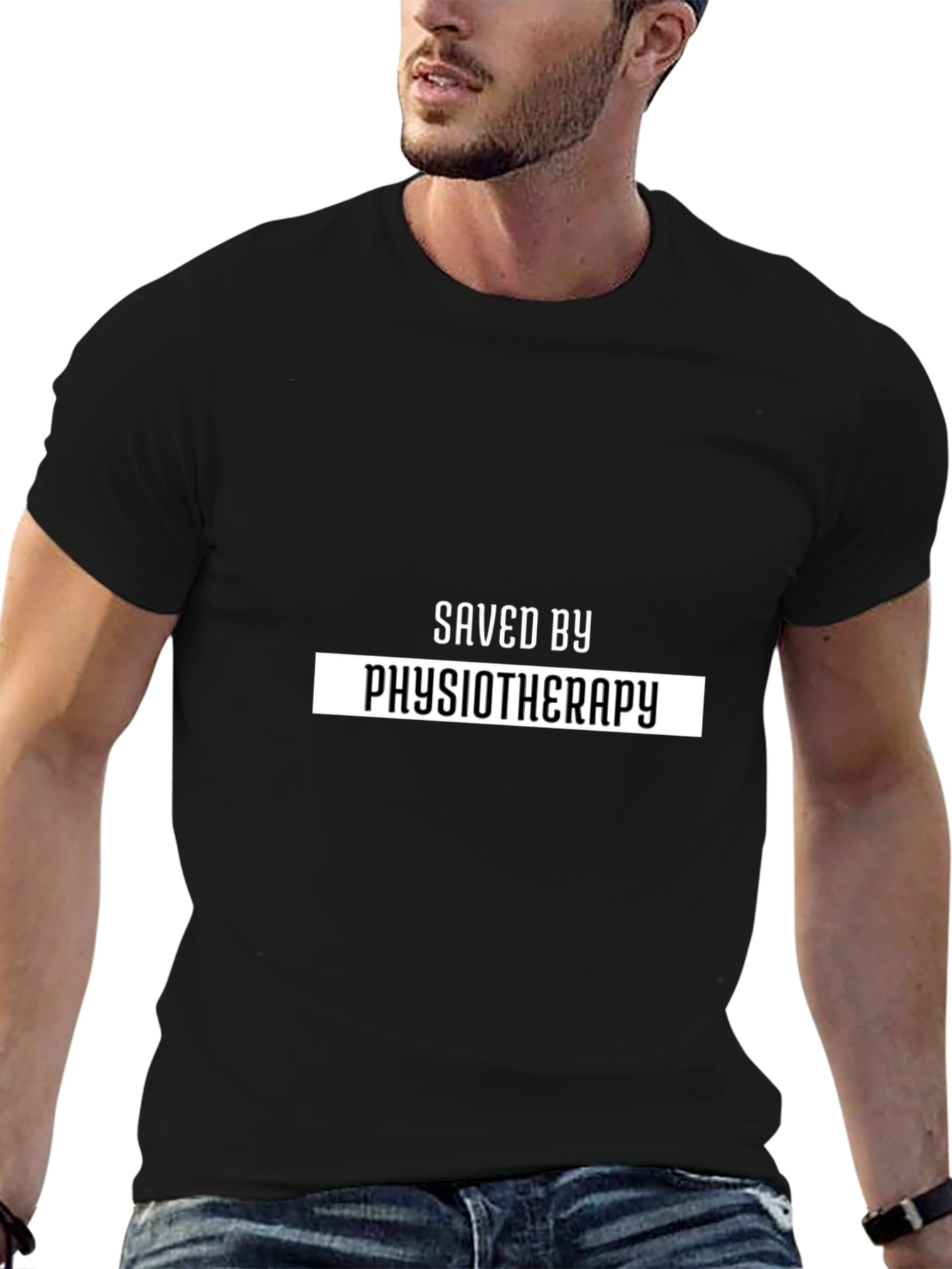 Camiseta Negra: Salvado por la Fisioterapia