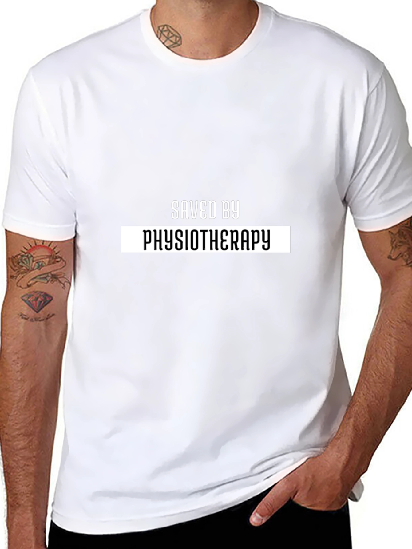 Camiseta Negra: Salvado por la Fisioterapia