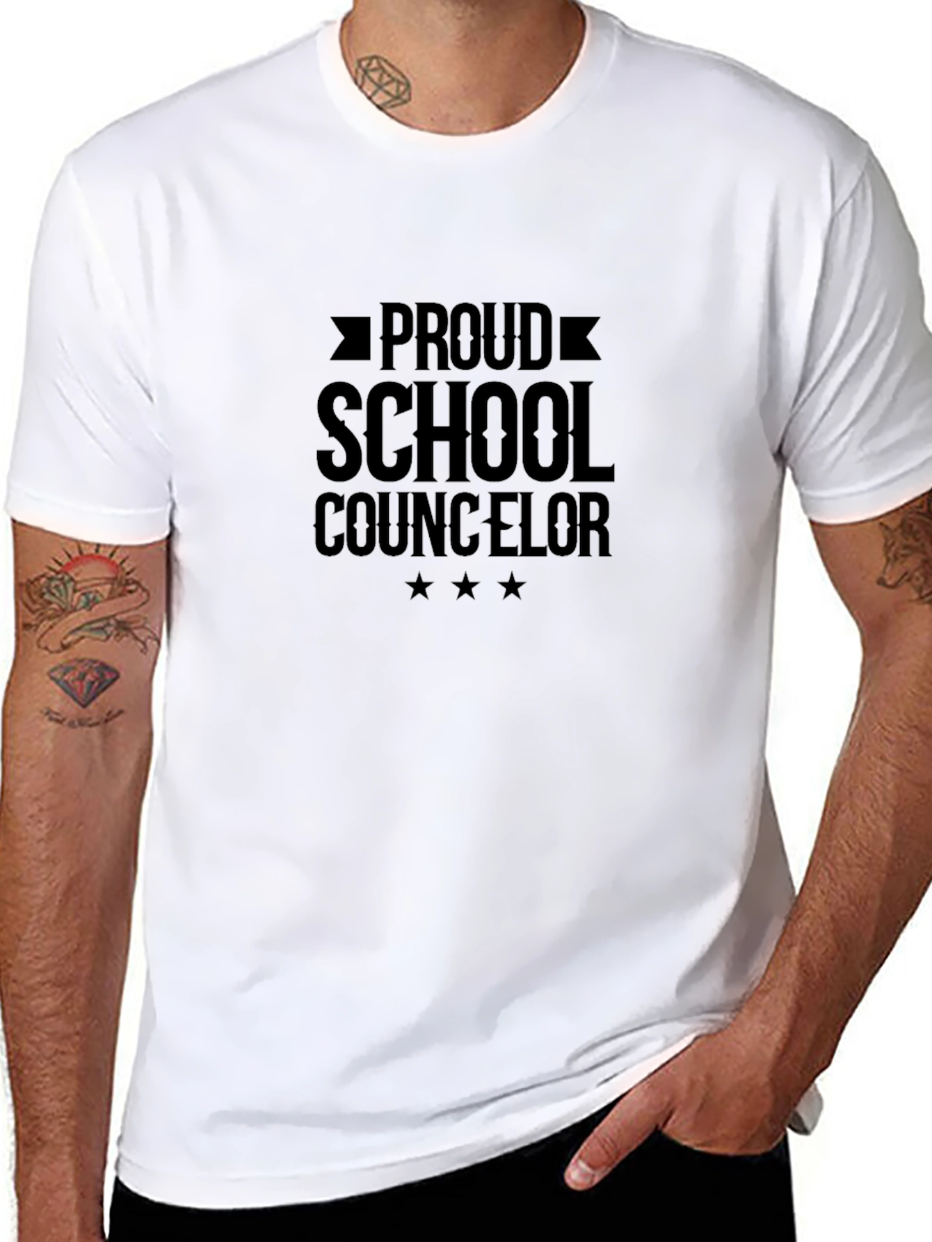 Camiseta Negra Orgullo Consejero Escolar