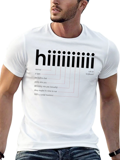 Camiseta Negra con Humor: Saludo Hiiiiiii