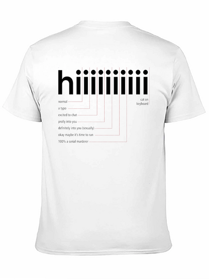 Camiseta Negra con Humor: Saludo Hiiiiiii