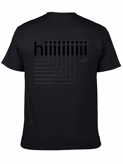 Camiseta Negra con Humor: Saludo Hiiiiiii