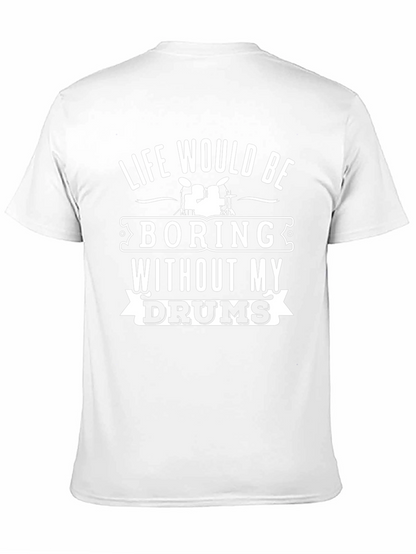 Camiseta Negra Life Without My Drums