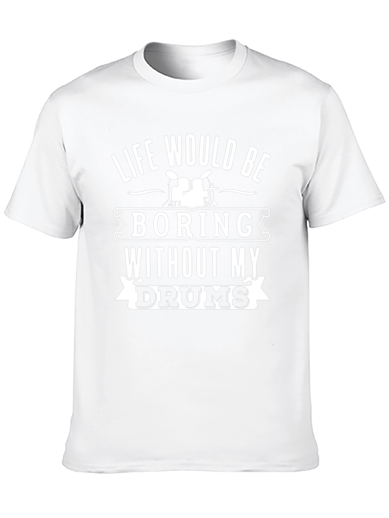 Camiseta Negra Life Without My Drums