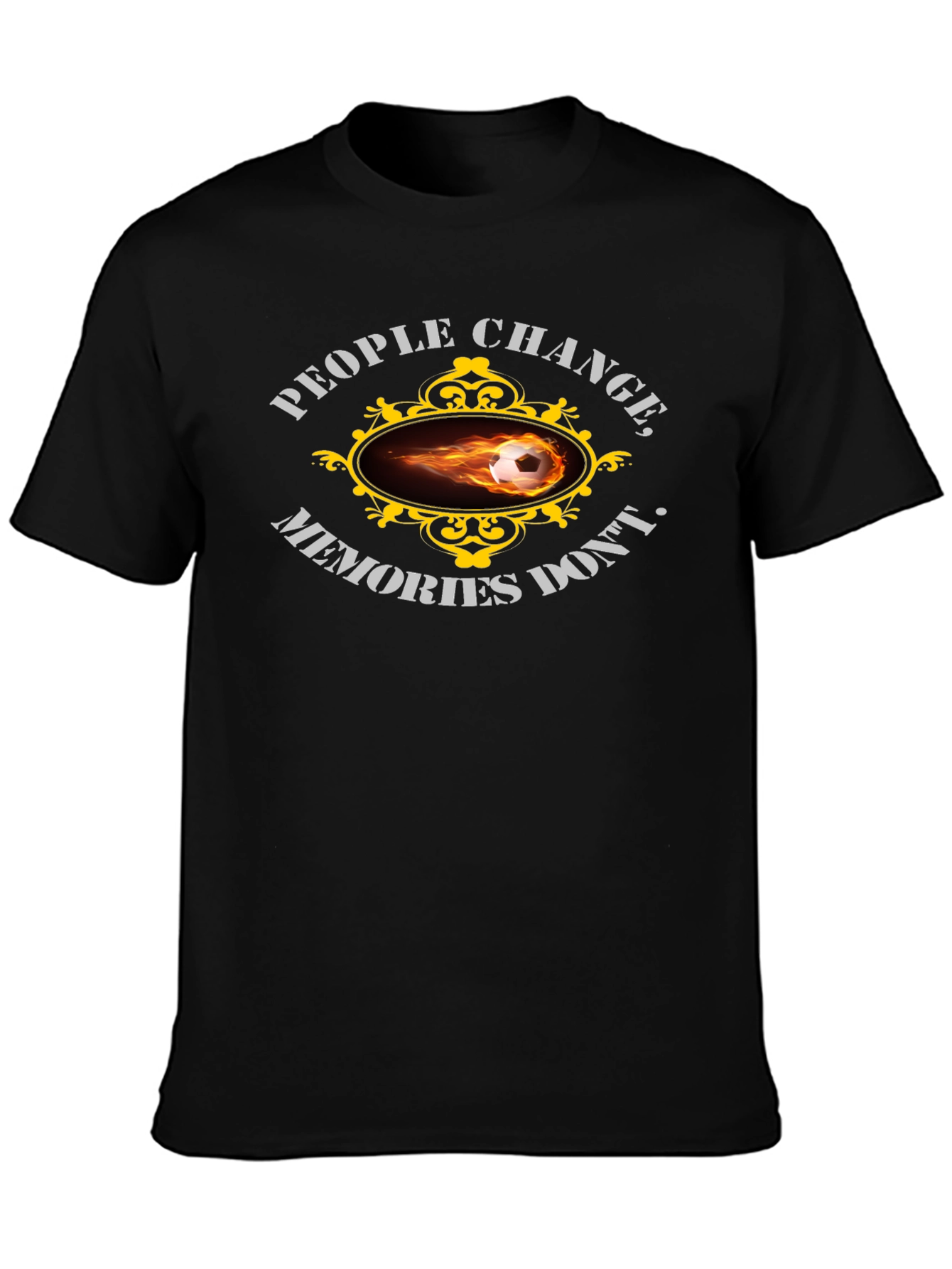 Camiseta Negra Deportiva Fútbol Recuerdos