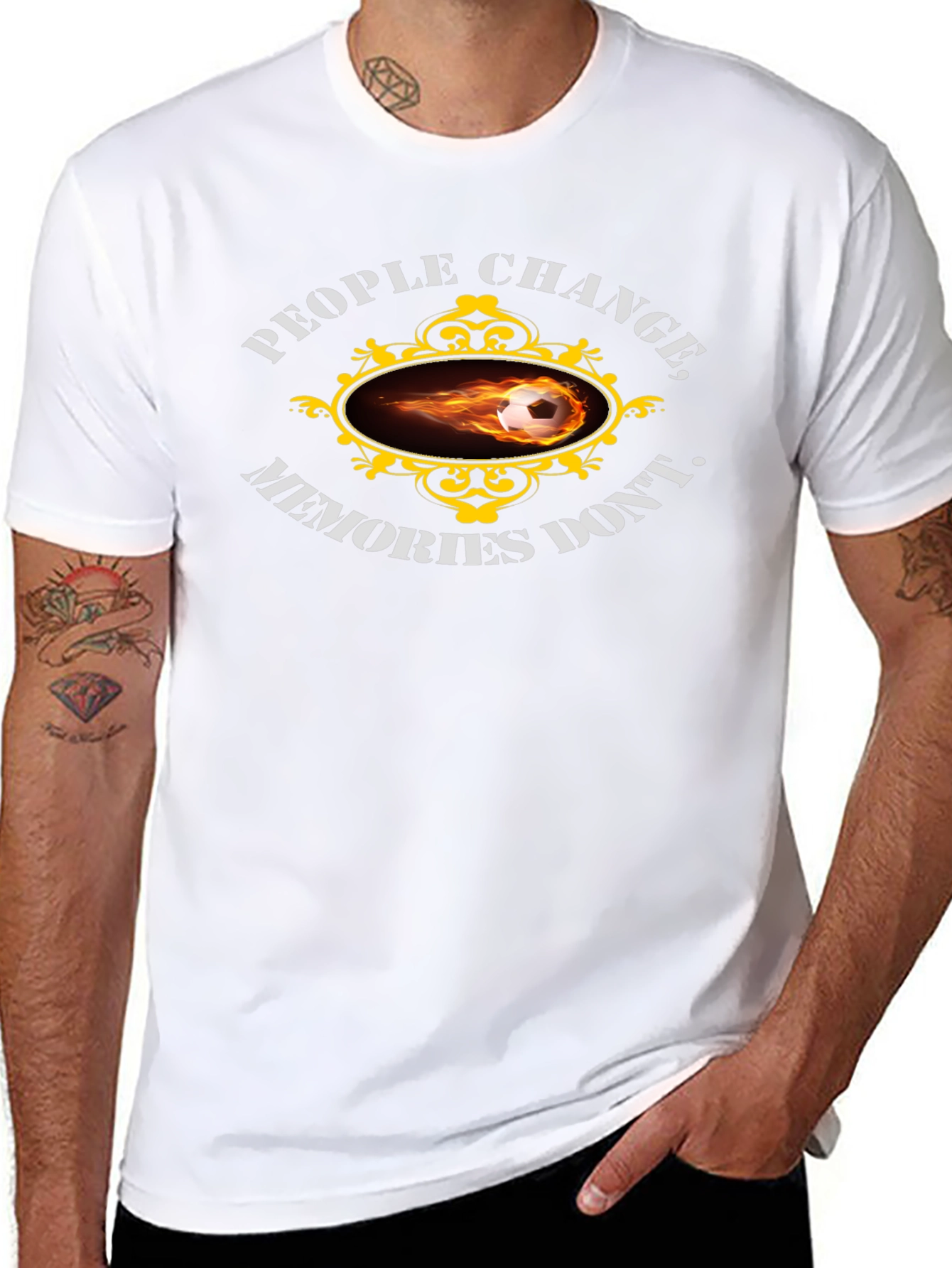 Camiseta Negra Deportiva Fútbol Recuerdos