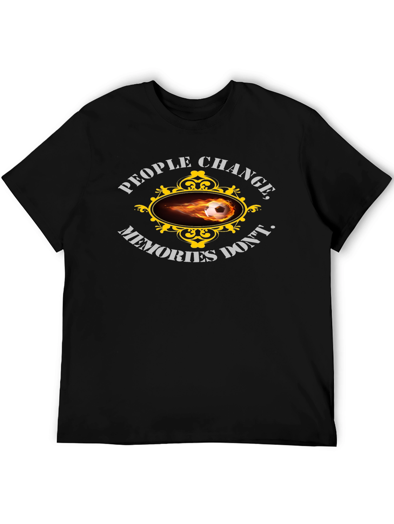 Camiseta Negra Deportiva Fútbol Recuerdos