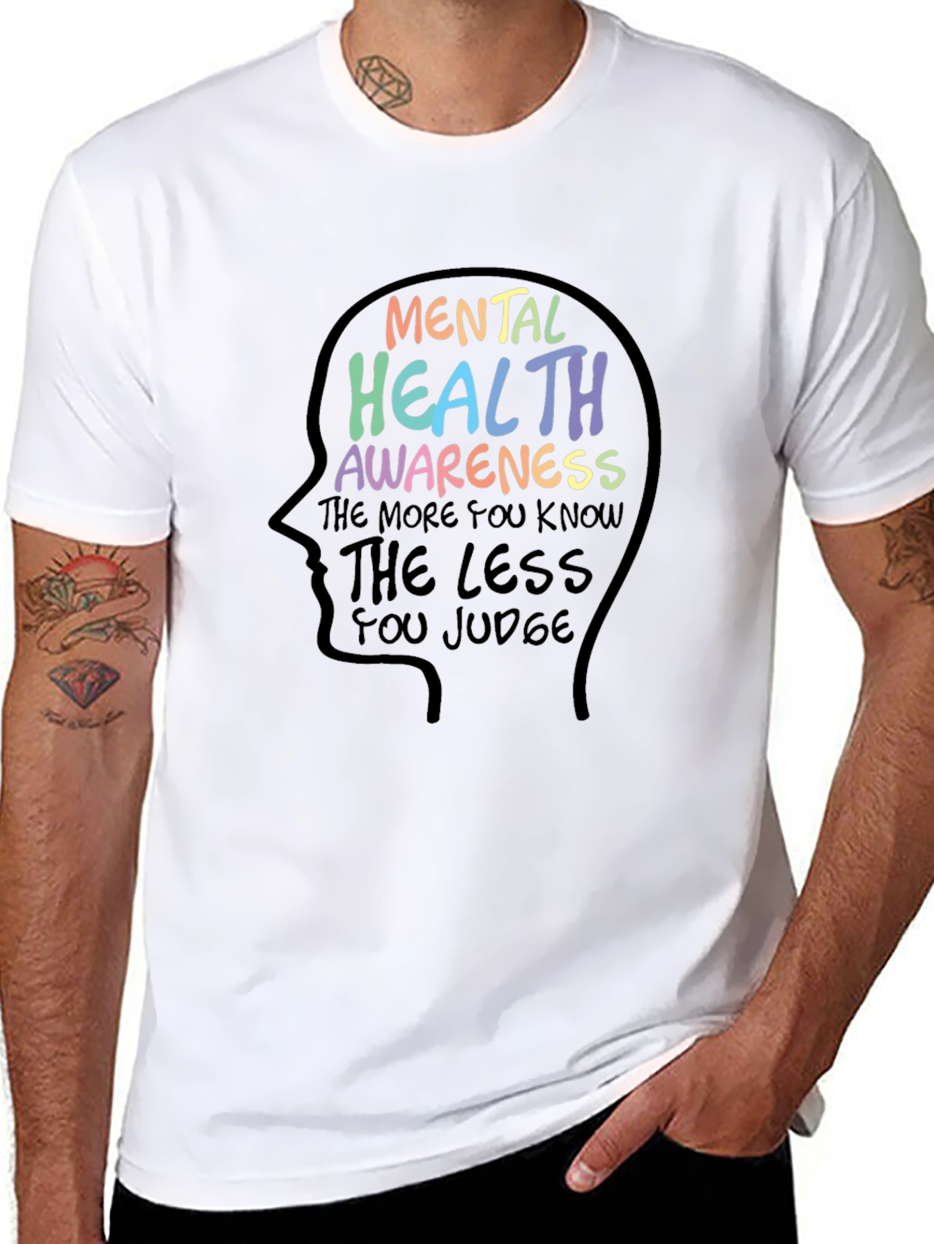 Camiseta Negra: Salud Mental y Conciencia