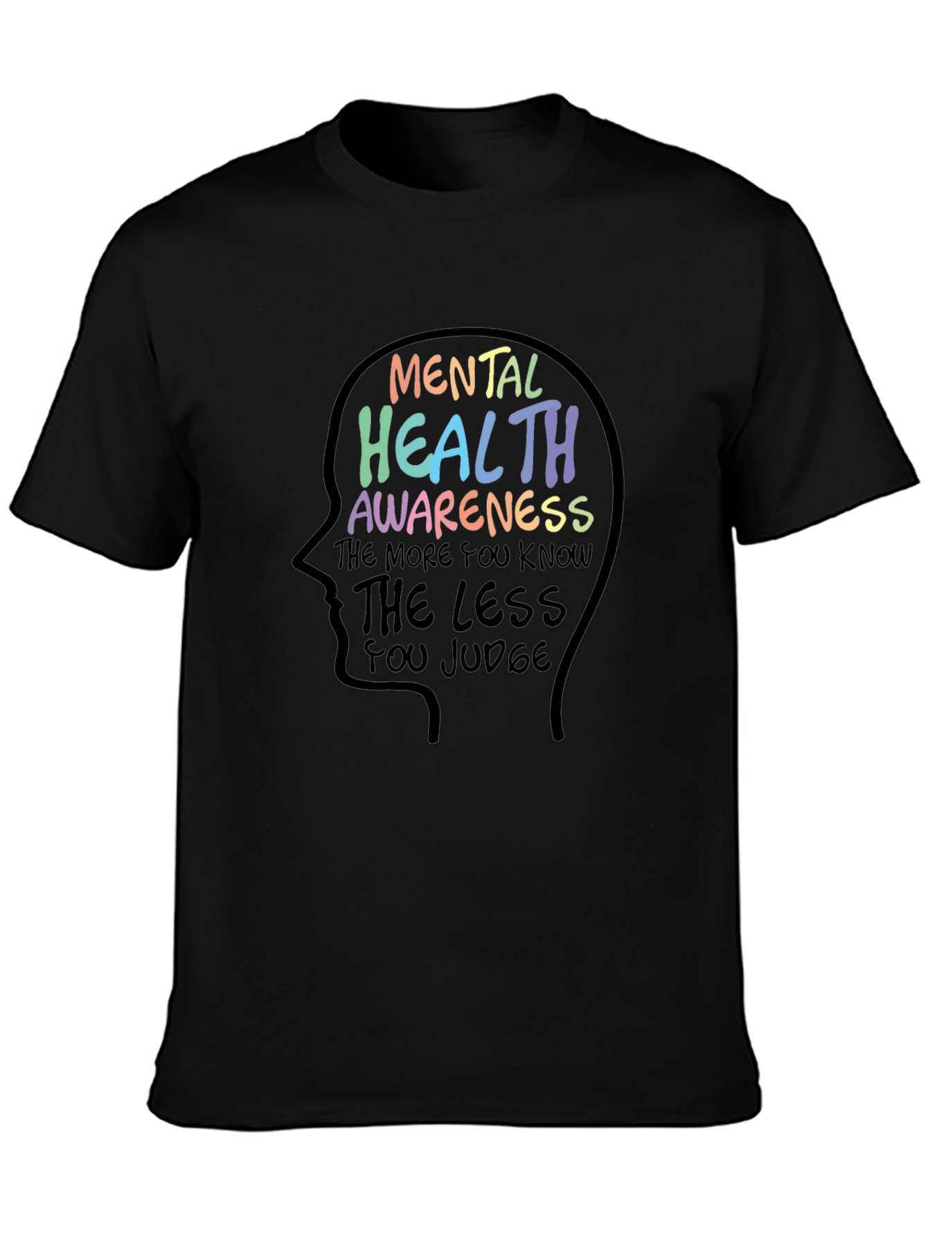 Camiseta Negra: Salud Mental y Conciencia