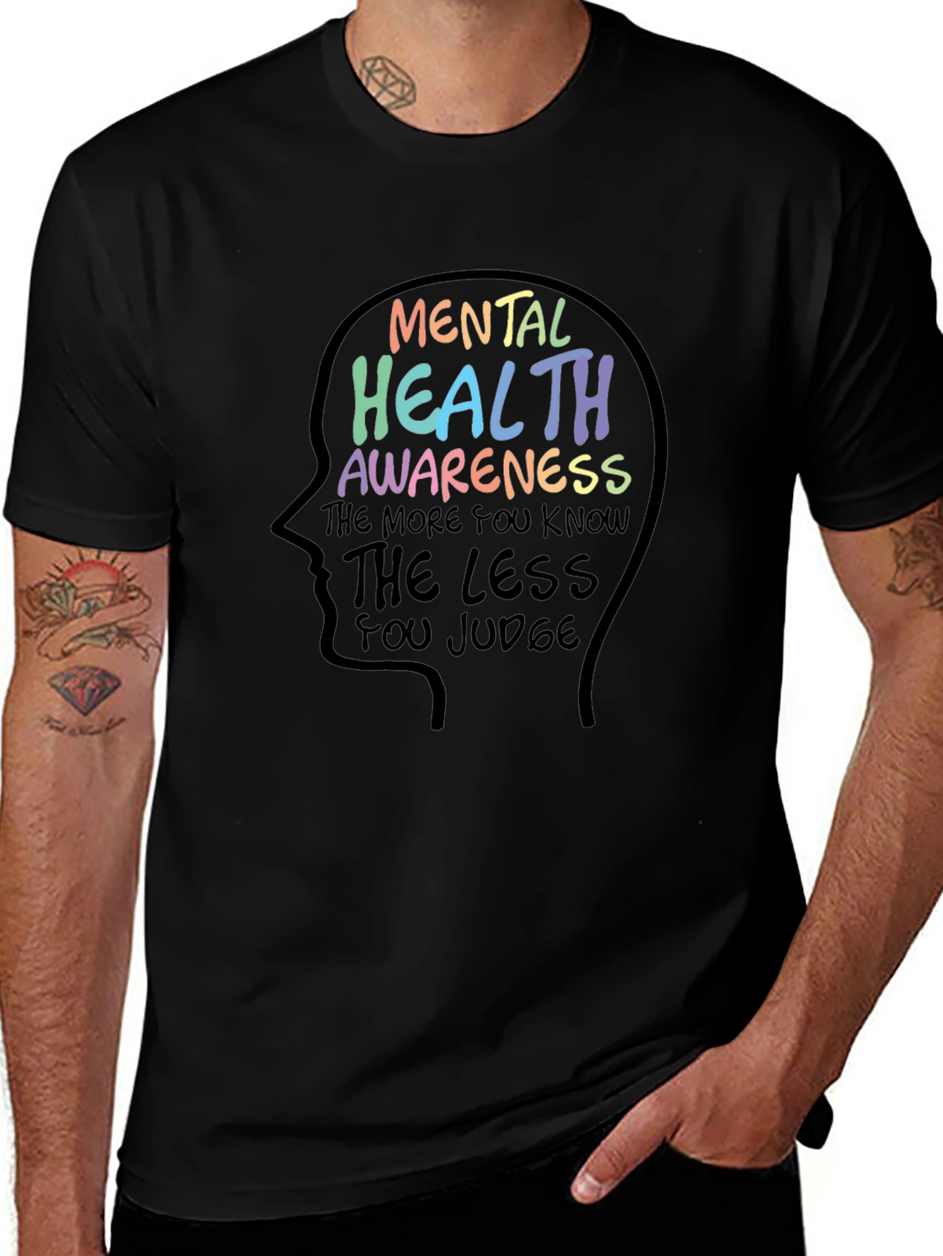 Camiseta Negra: Salud Mental y Conciencia