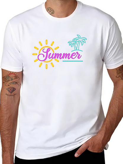 Camiseta Negra Estampada Verano