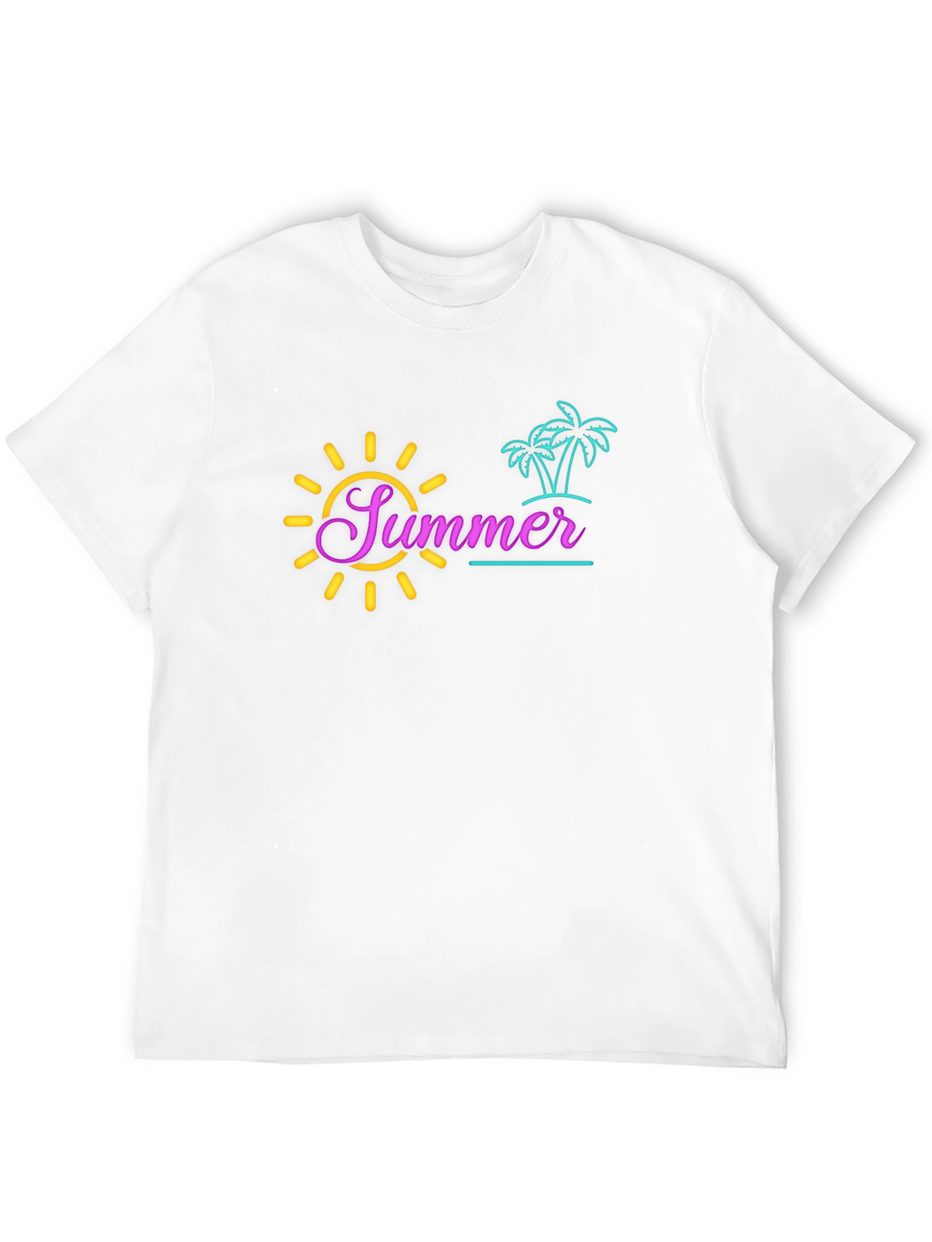 Camiseta Negra Estampada Verano