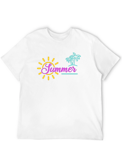 Camiseta Negra Estampada Verano