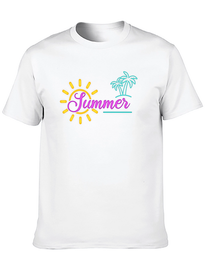Camiseta Negra Estampada Verano