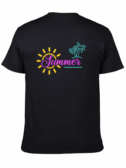 Camiseta Negra Estampada Verano
