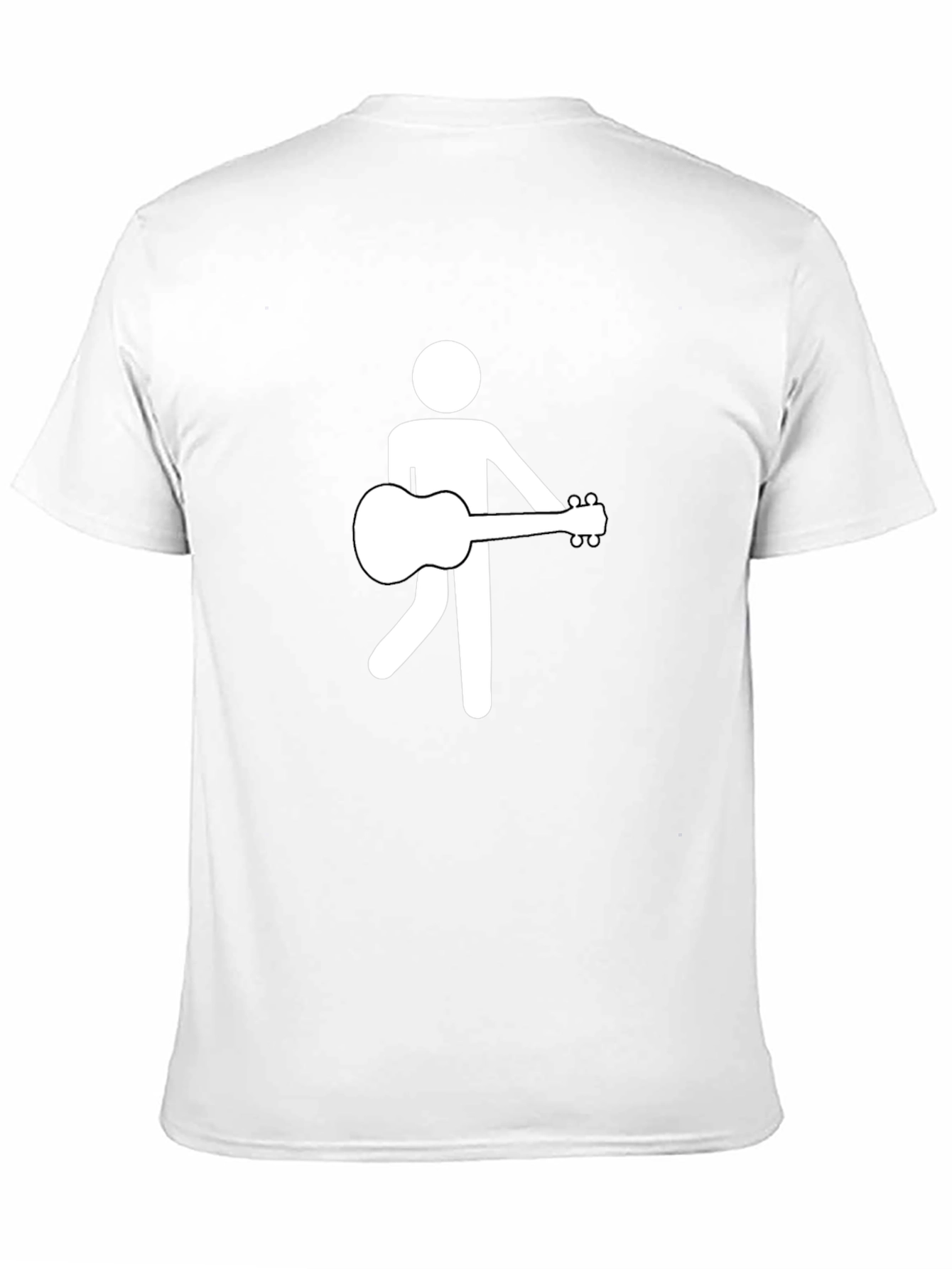 Camiseta Negra con Diseño de Músico Abstracto