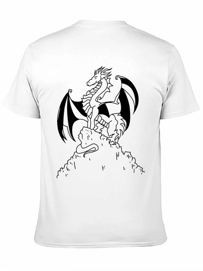 Camiseta Negra Dragón Detallado