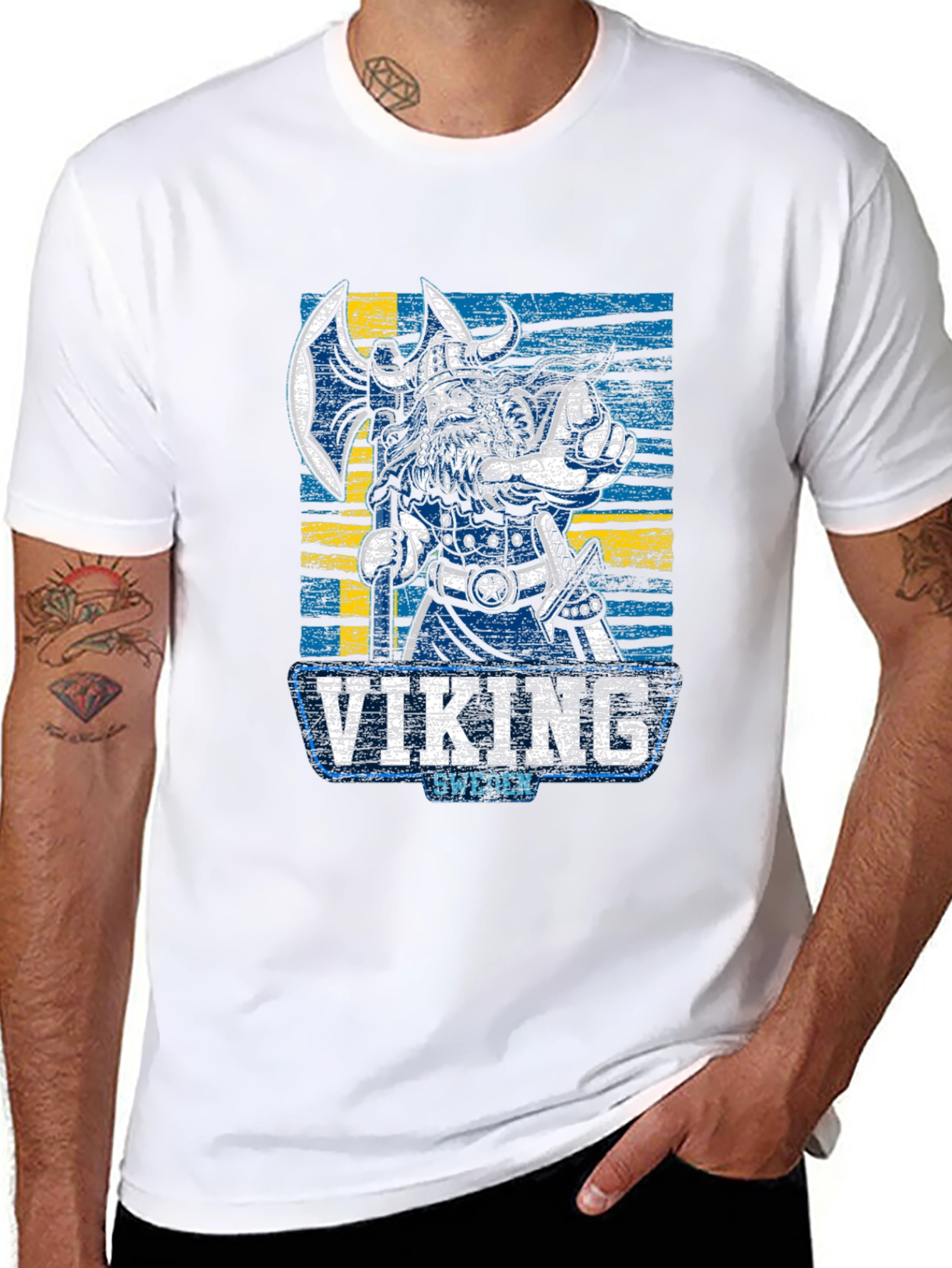Camiseta Vikingo Suecia Diseño Único