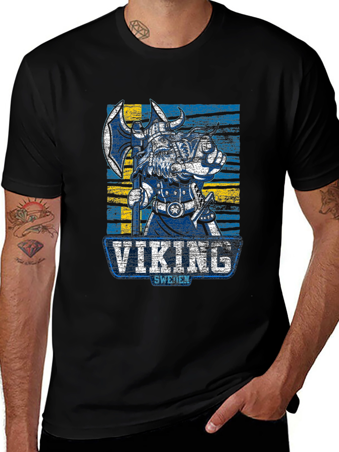 Camiseta Vikingo Suecia Diseño Único