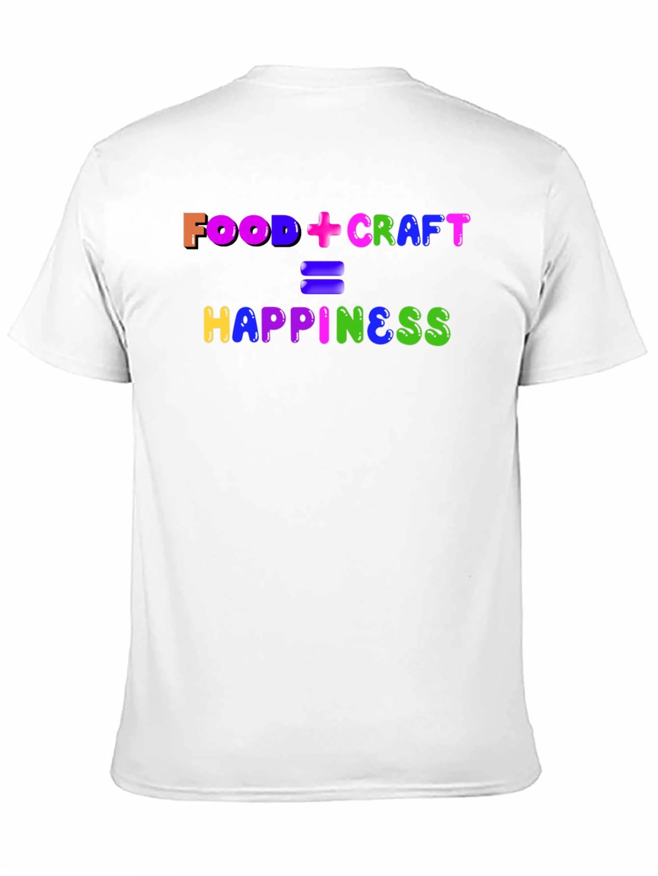 Camiseta Negra: Food + Craft = Happiness