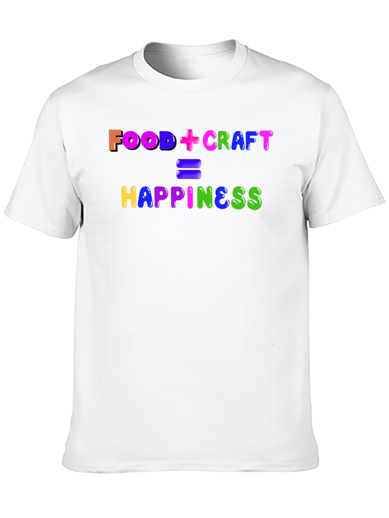 Camiseta Negra: Food + Craft = Happiness
