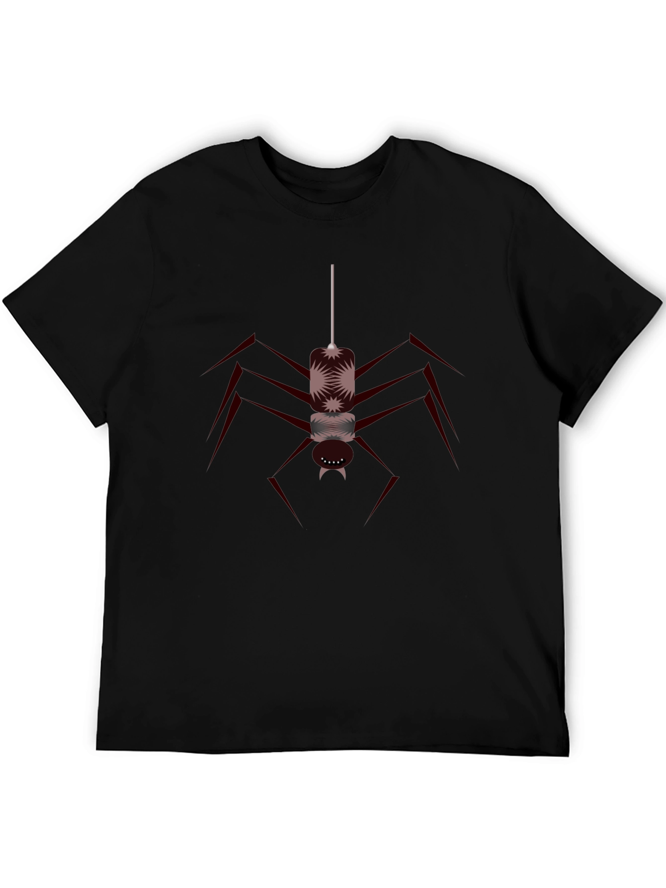 Camiseta Negra con Diseño de Araña Abstracta