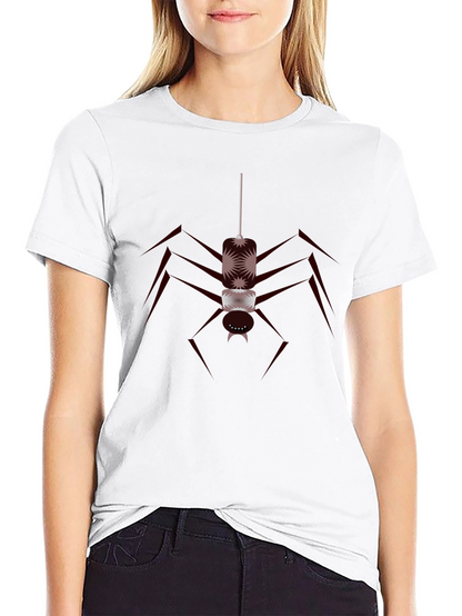 Camiseta Negra con Diseño de Araña Abstracta