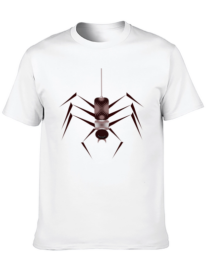 Camiseta Negra con Diseño de Araña Abstracta