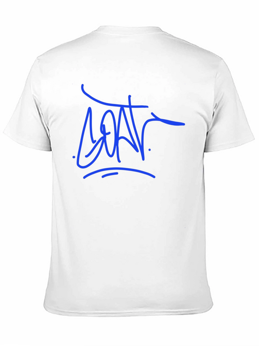 Camiseta Negra con Diseño Gráfico Azul