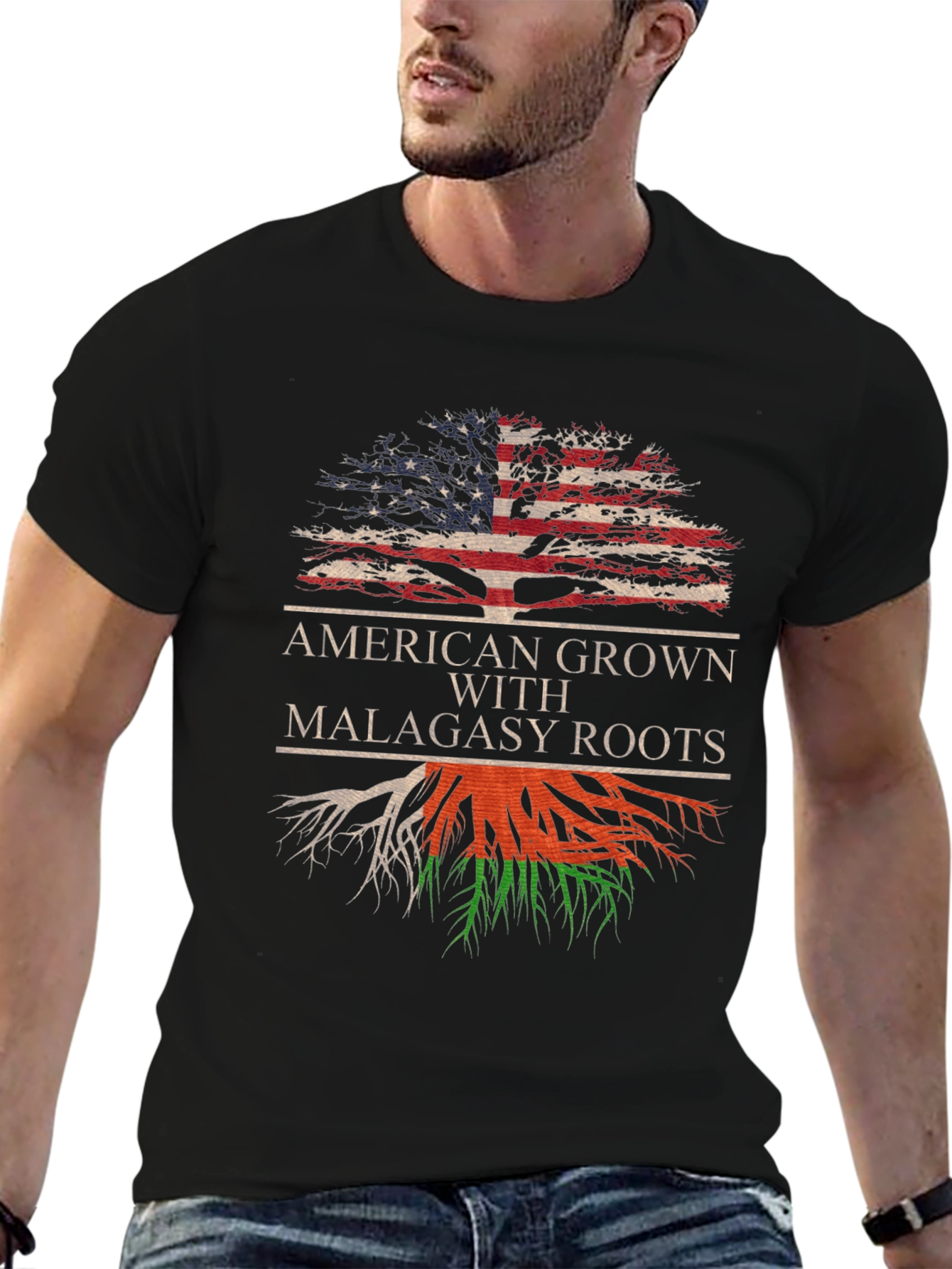 Camiseta American Grown Malagasy Roots