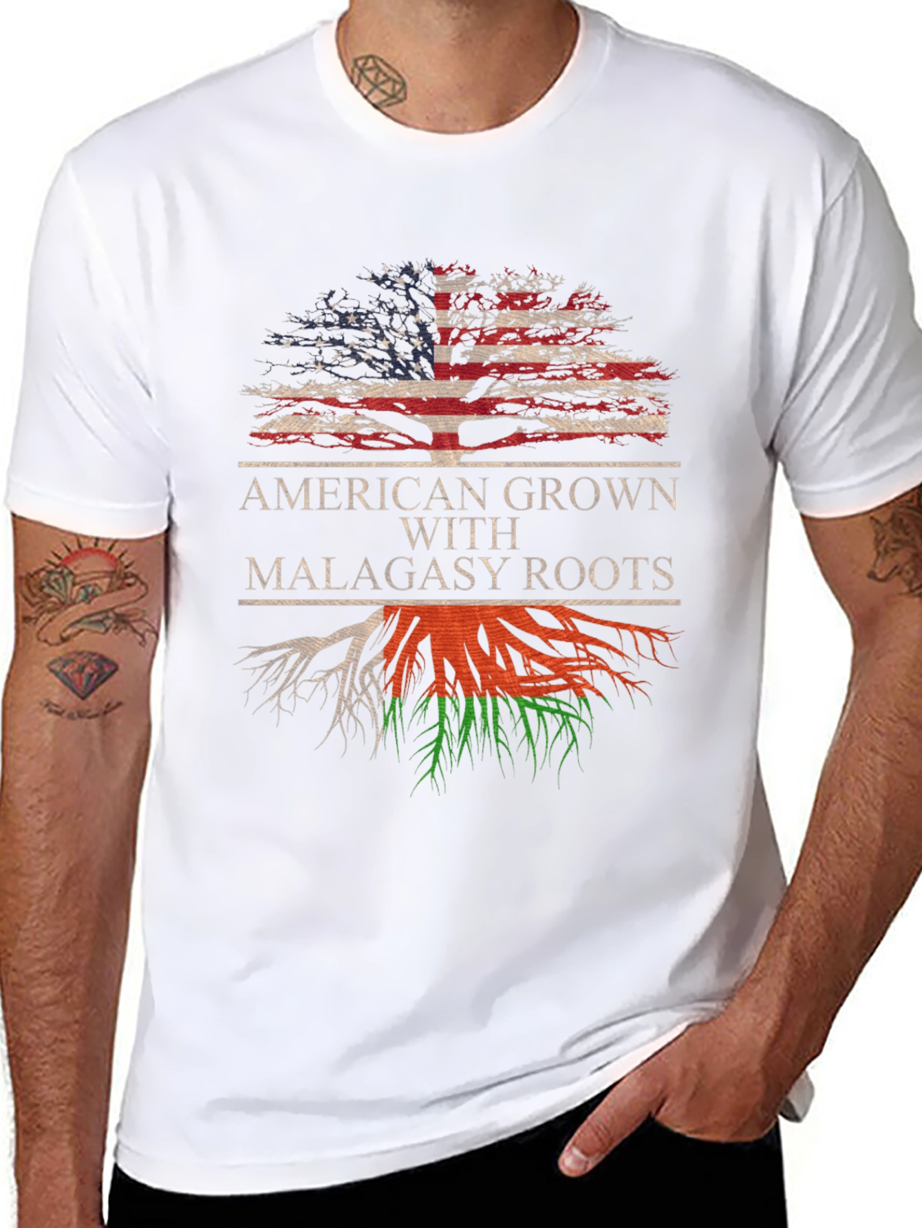 Camiseta American Grown Malagasy Roots