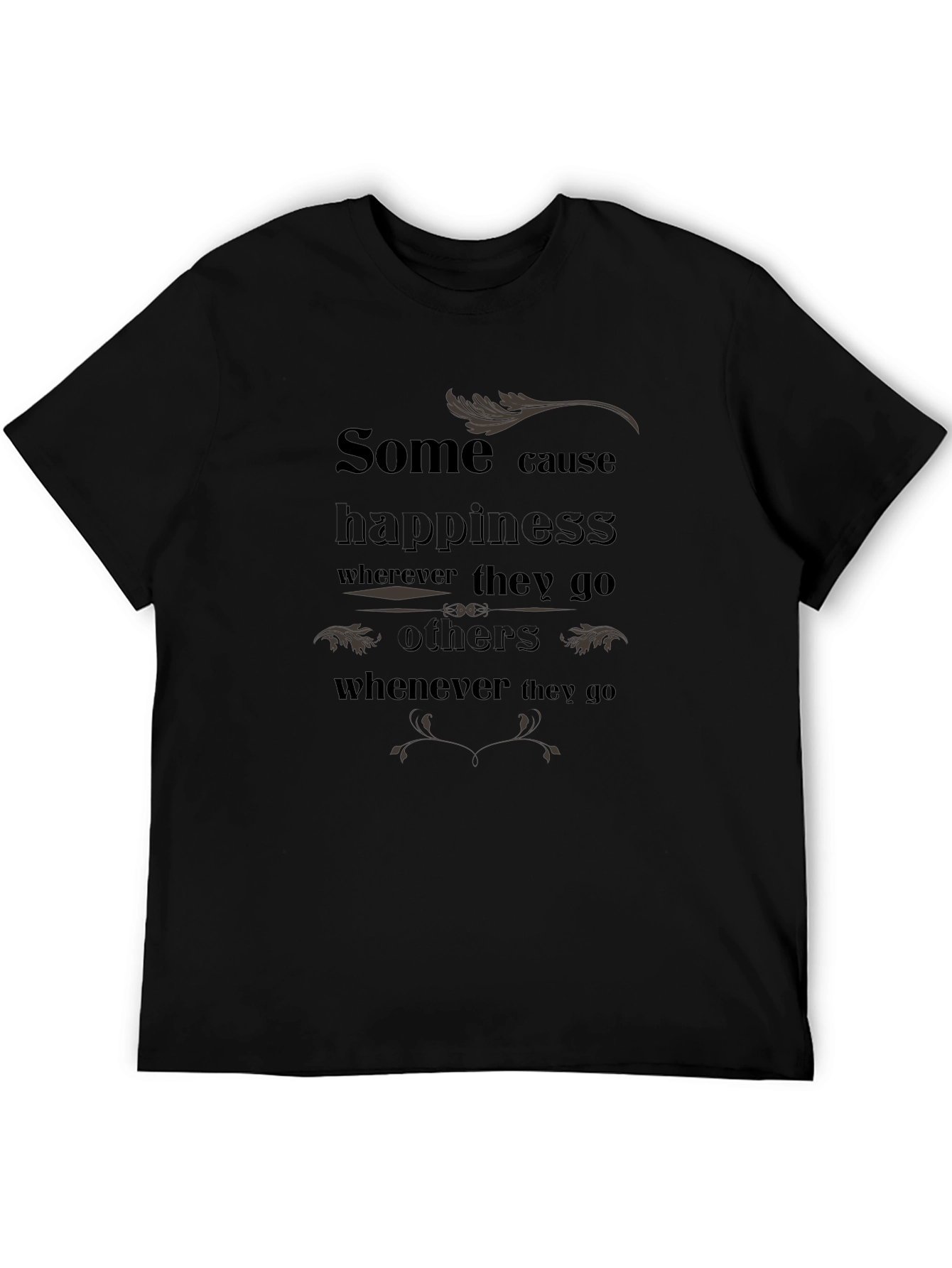 Camiseta Negra con Estampado Inspirador
