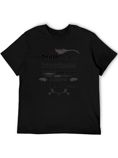 Camiseta Negra con Estampado Inspirador