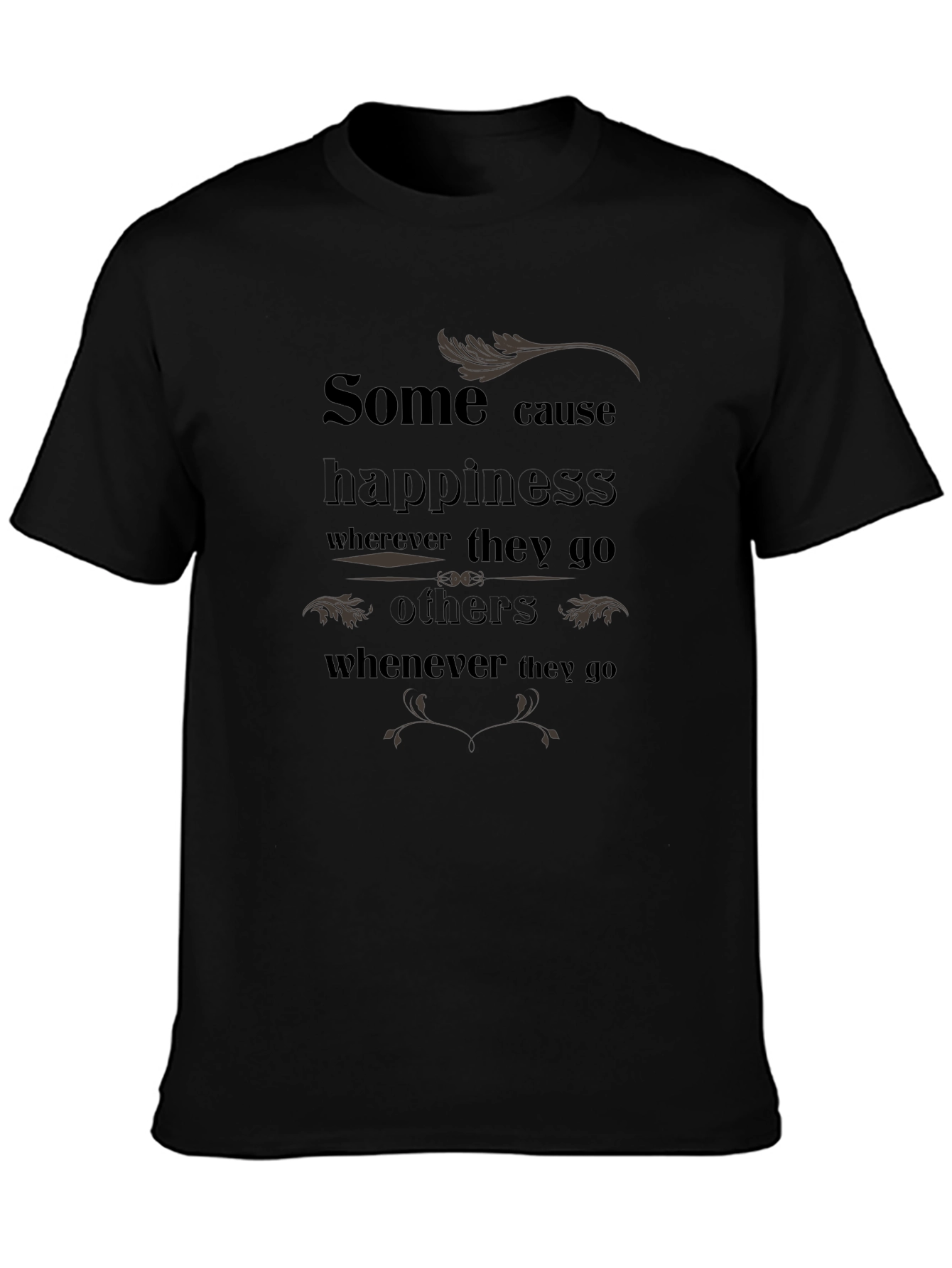 Camiseta Negra con Estampado Inspirador