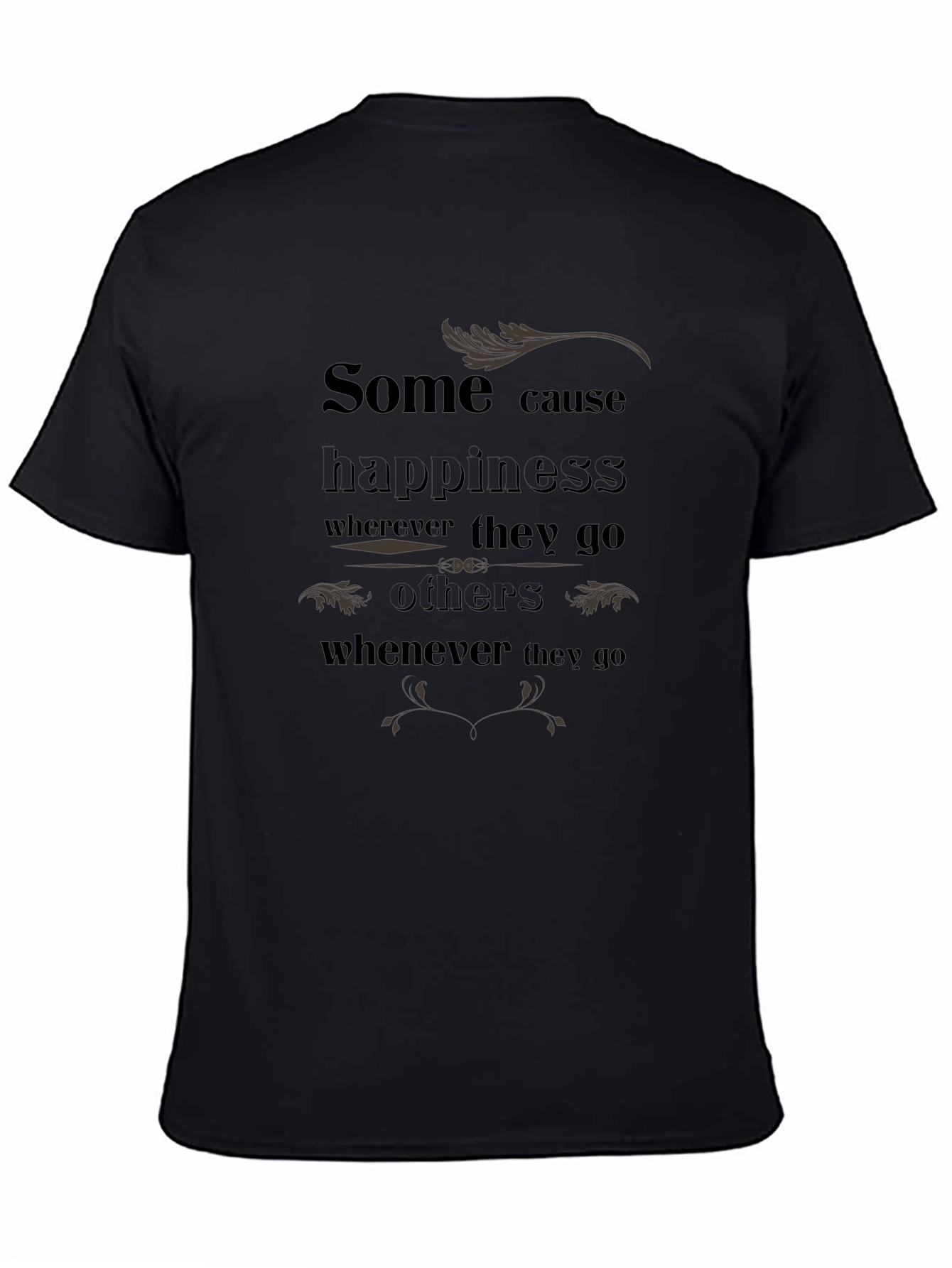 Camiseta Negra con Estampado Inspirador
