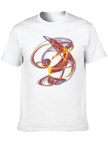 Camiseta Negra con Diseño Abstracto Llamativo