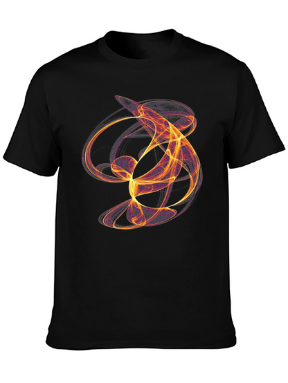 Camiseta Negra con Diseño Abstracto Llamativo